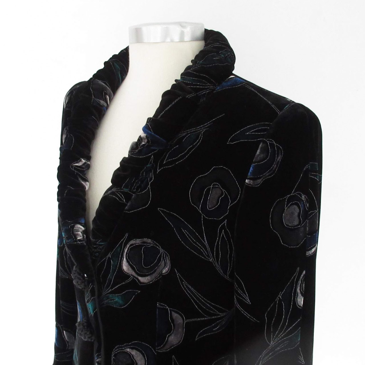 Giorgio Armani Painted Silk Velvet Blazer