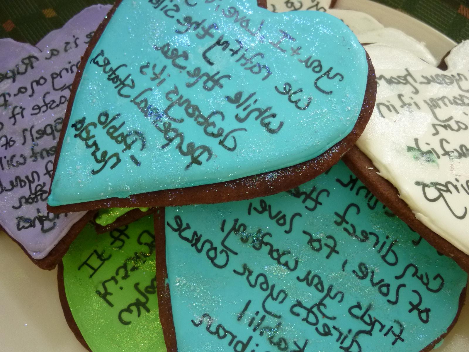 Chocolate Love Poem Cookies