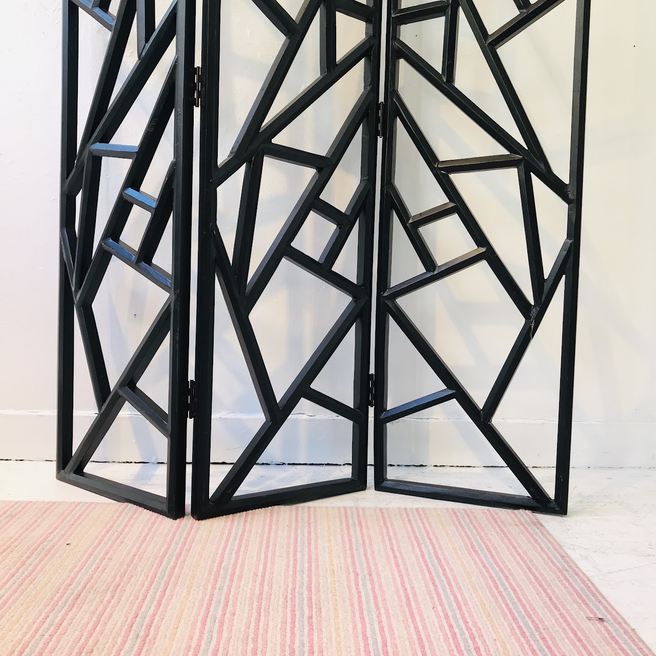 Modernist Lacquered Wood Screen