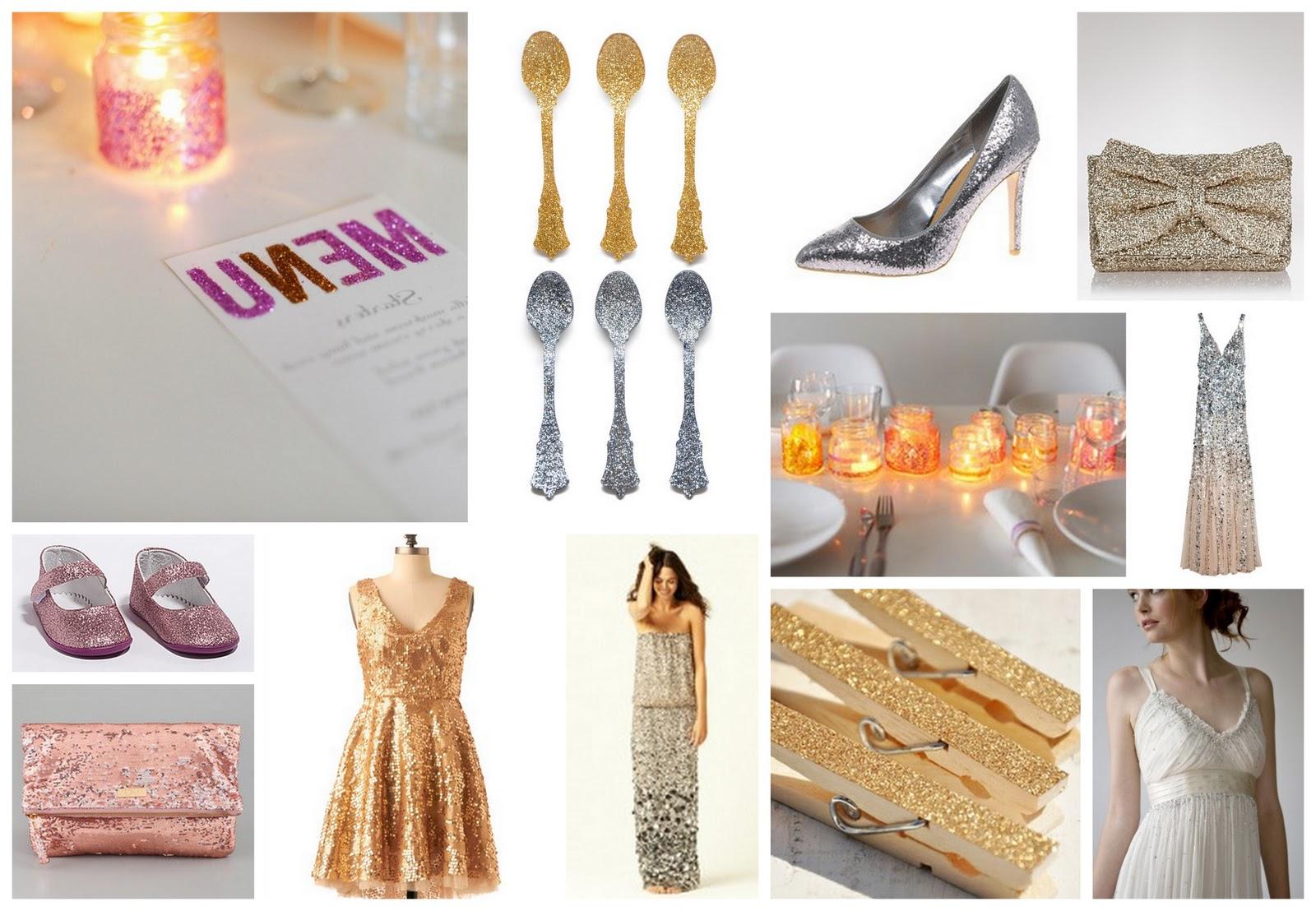 glitter as a wedding theme