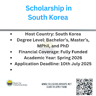 Study in South Korea - Applications are now open for the fully funded Seoul National University Scholarship 2026 Study in South Korea - Applications are now open for the fully funded Seoul National University Scholarship 2026