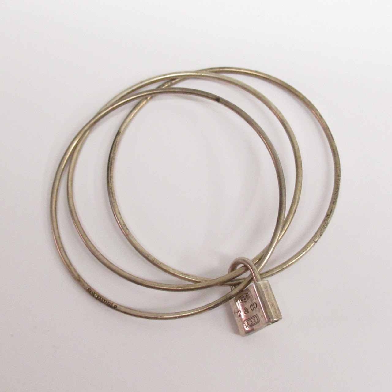 Tiffany & Co. Sterling Silver Locked Triple Bangle