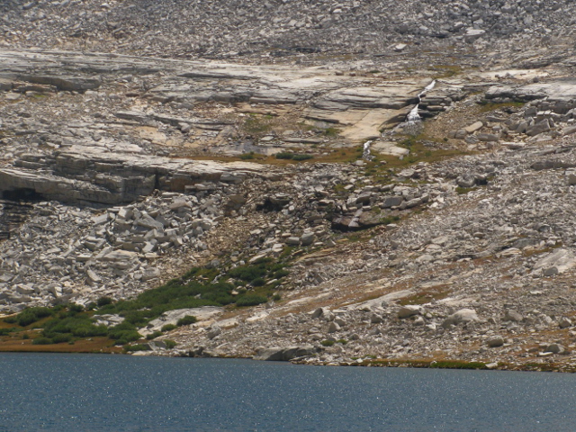 waterfall and cascade into Wallace Lake