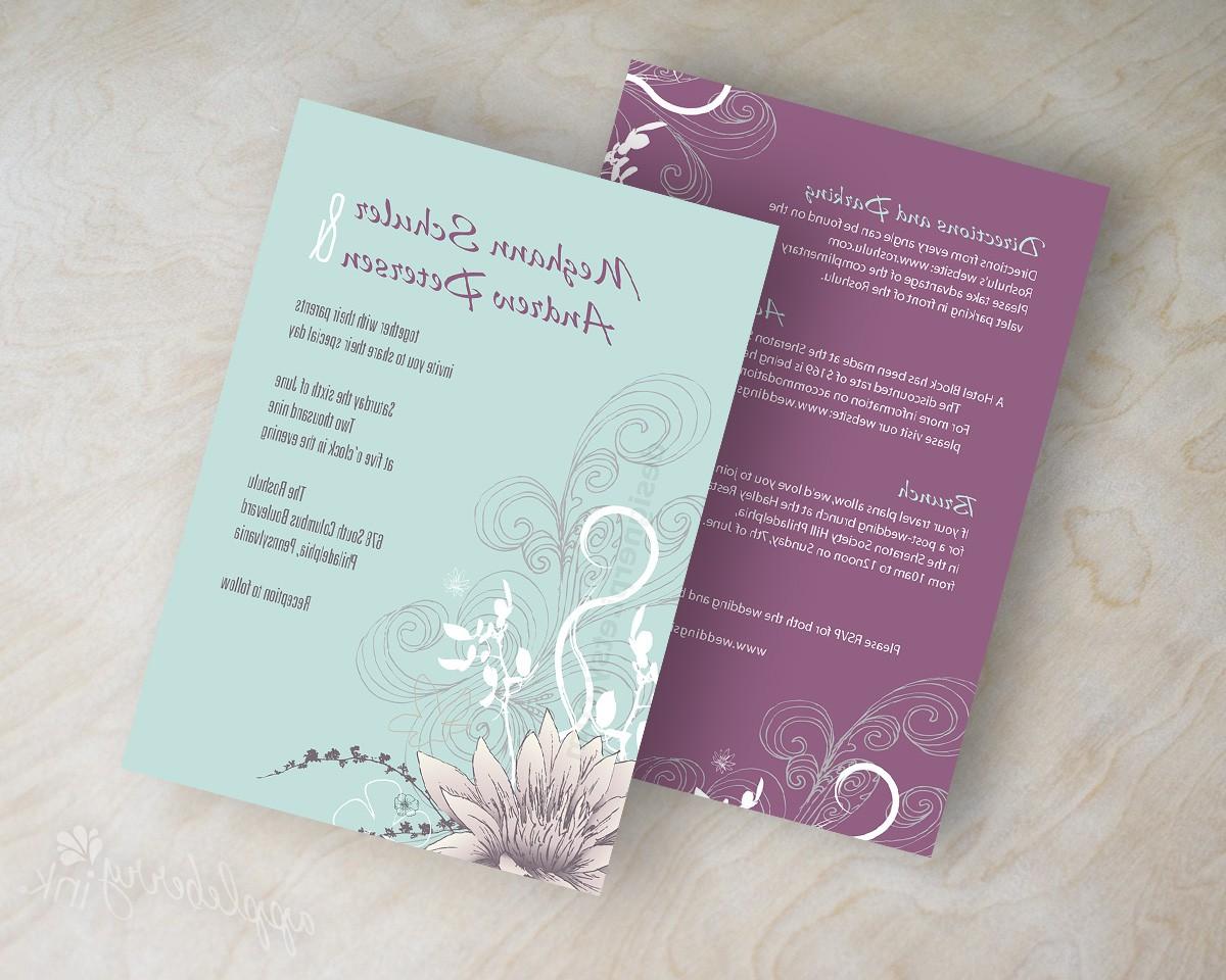 Wedding invitations, lotus