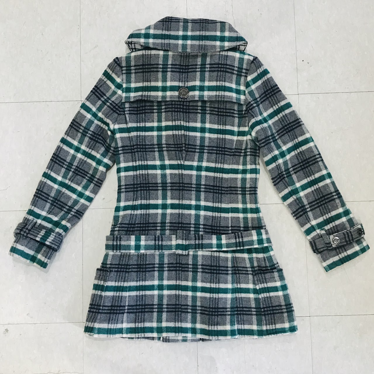 Burberry London Blue Label Plaid Coat