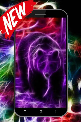 Neon Animals Wallpaper