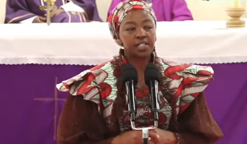 First Lady Mama Rachel Ruto speaking during a church service in Meru on March 5,2023.