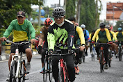 Kelilingi Kota Watampone, Danrem 141 Toddopuli Gowes Bersama Dandim 1407 dan Sejumlah Personil