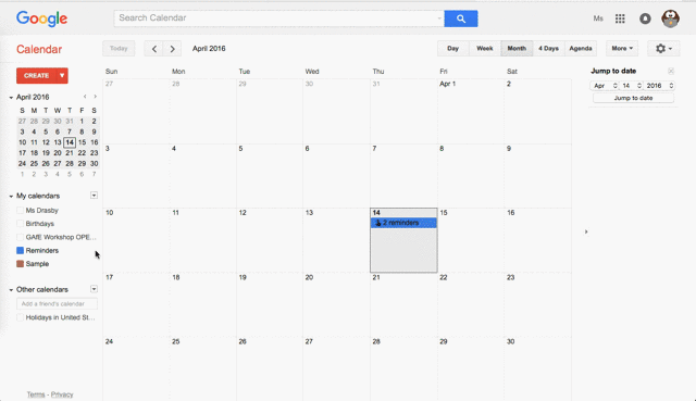 task calendar