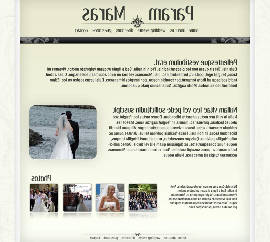 Wedding Website Layout by