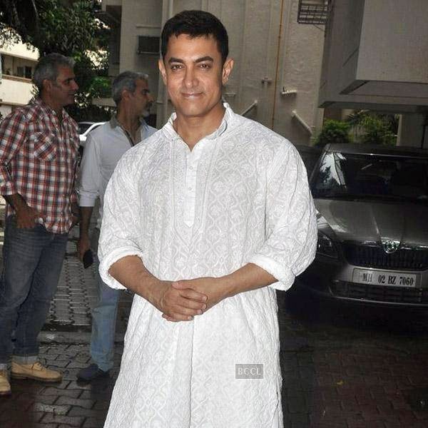 Aamir Khan prefers to stay home during Eid as his family and close friends come to visit the actor on this day.(Pic: Viral Bhayani)