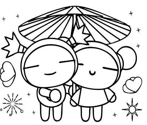 Pucca and garu coloring pages | Coloring Pages