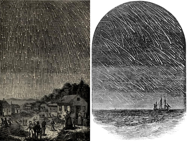 Chuva de meteoros Leonidas - antigas - Adolph Vollmy e edward dunkin