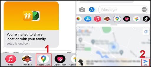 Chia sẻ vị trí trên iMessage