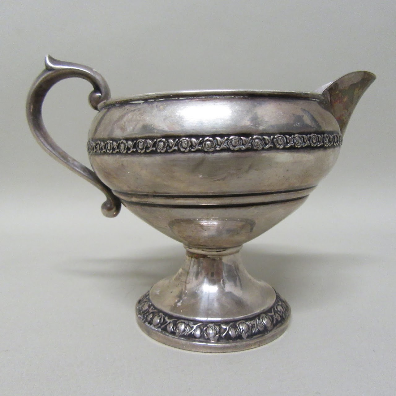 Sterling Silver & Creamer & Sugar Bowl