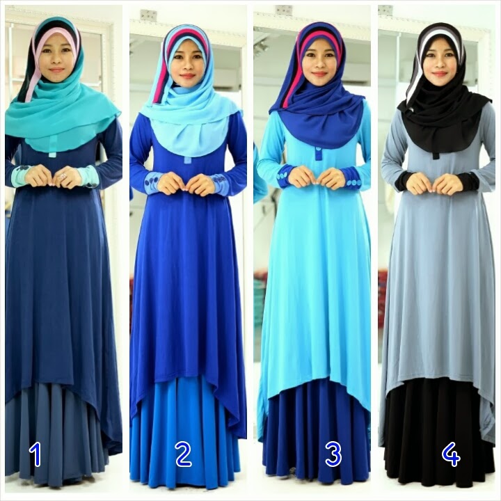 22+ Padanan Warna Biru Gelap Dengan Tudung