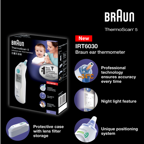 BRAUN THERMOSCAN 5 INFRARED EAR THERMOMETER IRT 6030 - MOMMY'S BFF 4