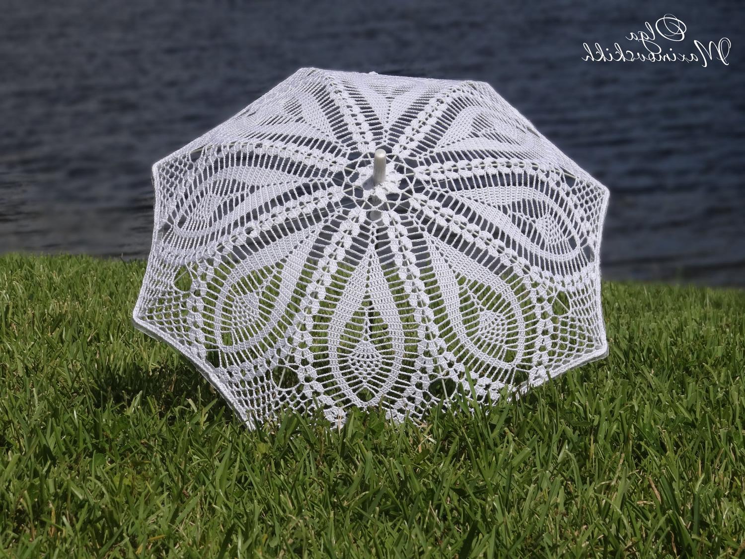 Wedding crochet umbrella 32.