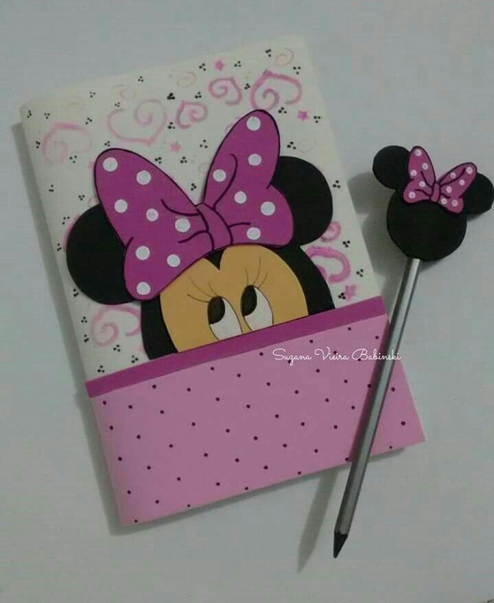 Muchas ideas para forrar cuadernos con foamy o goma eva