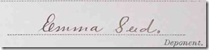 page 33 - signature of Emma Seed