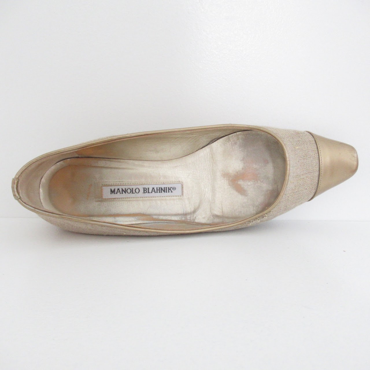 Manolo Blahnik Canvas Cap Toe Flats