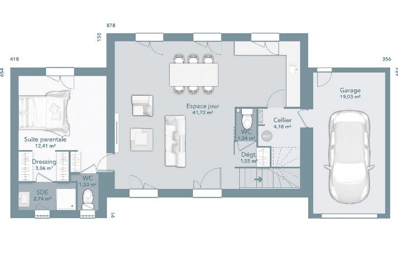  Vente Terrain + Maison - Terrain : 1 000m² - Maison : 115m² à Saint-Michel-l'Observatoire (04870) 