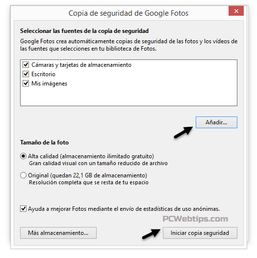 Copias Seguridad Fotos Google