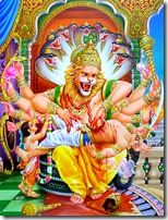 [Narasimha killing Hiranyakashipu]