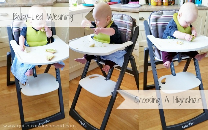 babyled weaning choosing a highchair