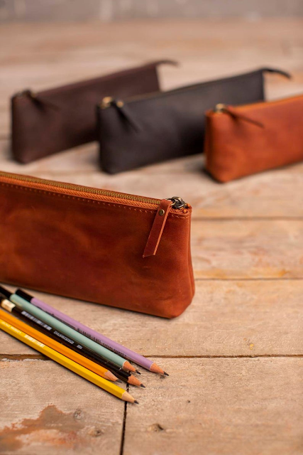 leather pencil case