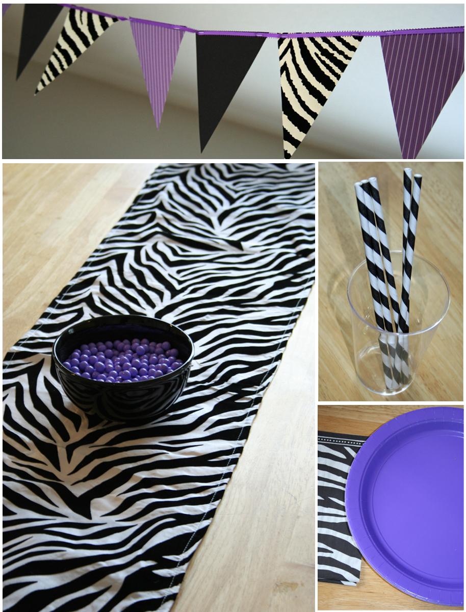 Zebra party decor proved to be