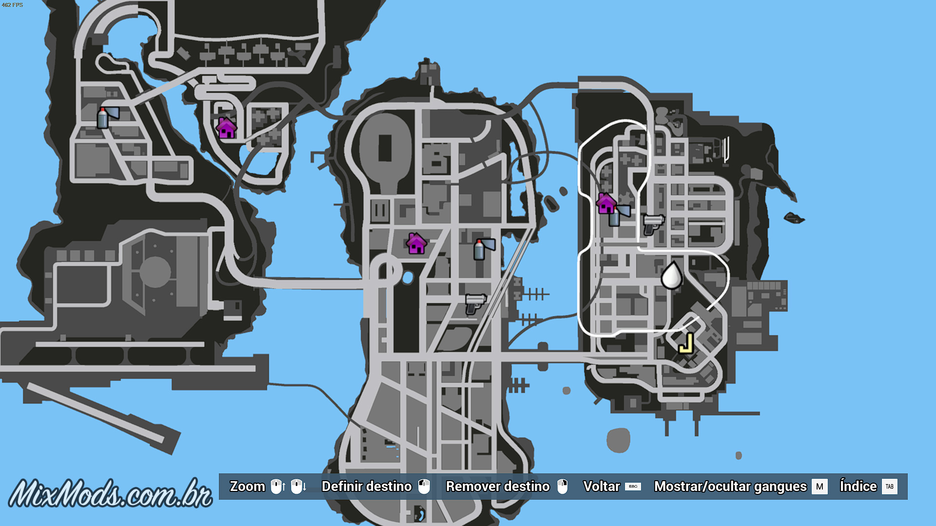 Map in the style of GTA III v1 for GTA San Andreas