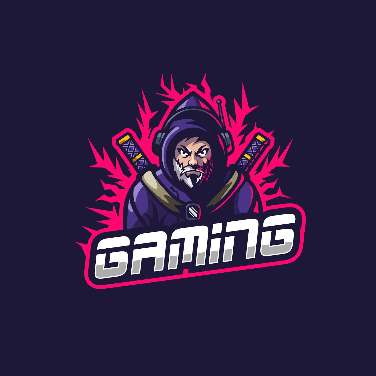 Awesome Ninja With Beard Hoodie Esports Logo Free Download Vector CDR, AI, EPS and PNG Formats Awesome Ninja With Beard Hoodie Esports Logo Free Download Vector CDR, AI, EPS and PNG Formats