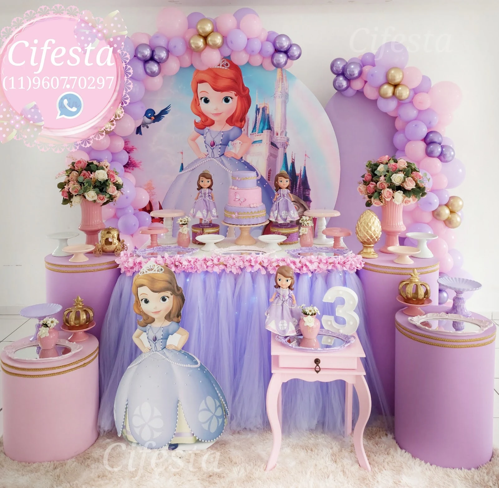 PRINCESA SOFIA - Doce Encanto Aluguel de Fantasia Infantil