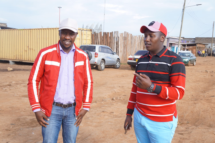 Lari residents Destiny Gitauand Edwin Njihia in Kimende town on Saturday, September 5, 2020