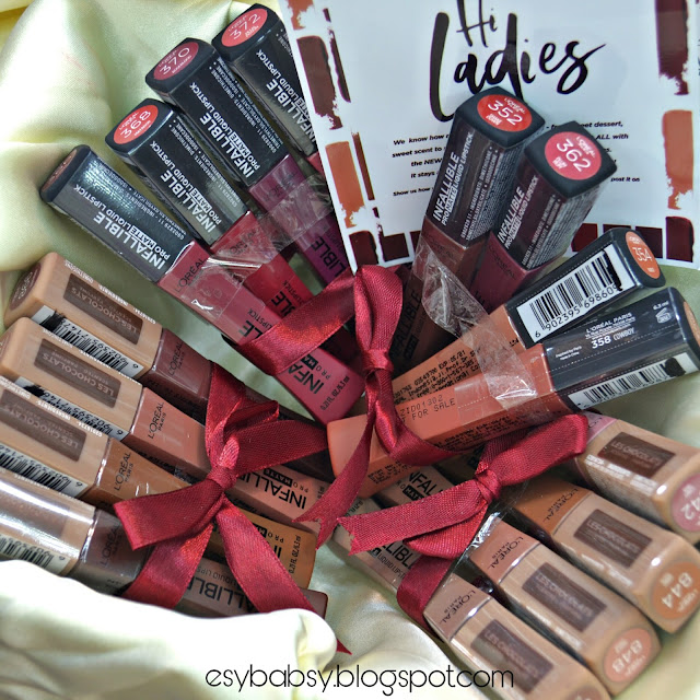 loreal-paris-infallible-les-chocolats-infallible-pro-matte-liquid-lipstick-all-shades-review-esybabsy