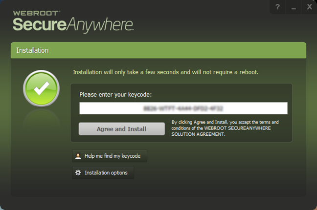 Webroot Internet Security voltooid