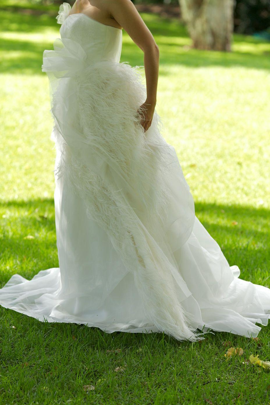 organza wedding gown