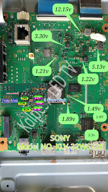 Sony Mother Board Voltage Details KLV 32W622E