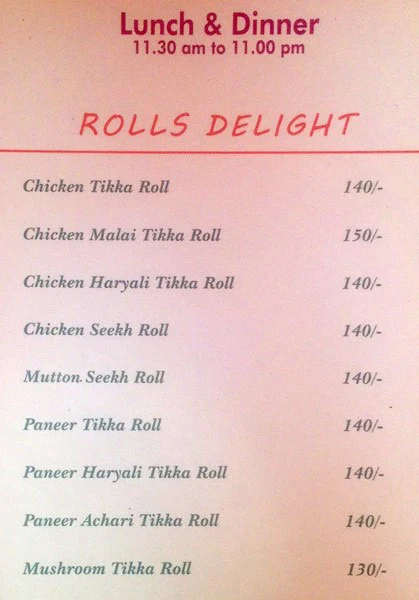 Delicacy Foods menu 