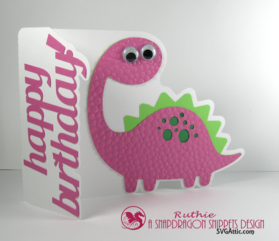 Bronto dinosaur a7 card - SnapDragon Snippets - Ruthie Lopez - Tarjeta - Card 2