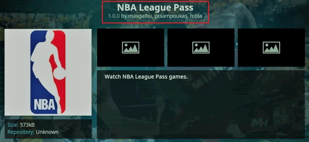 nba league pass kodi agregar imagen de terceros