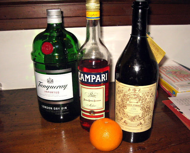 Gin, Campari, and Carpano Antica Red Vermouth