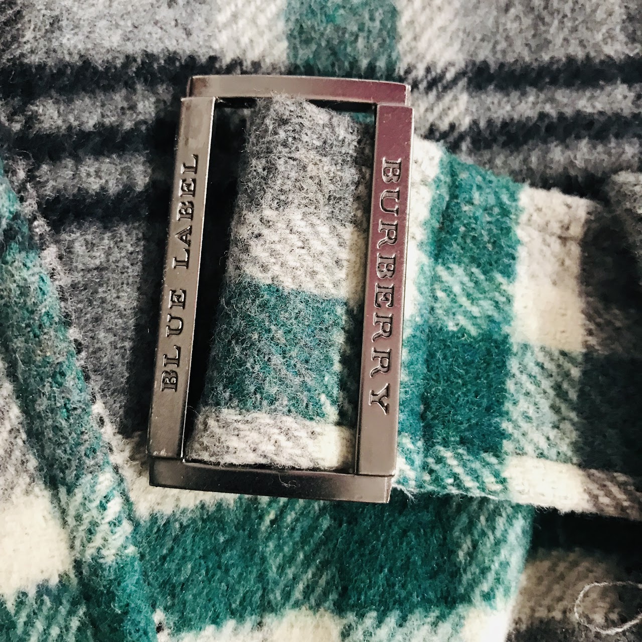 Burberry London Blue Label Plaid Coat