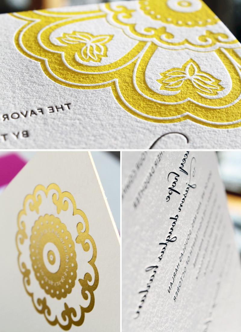 Vintage-Wedding-Invitation-Yellow-Gold-Detail