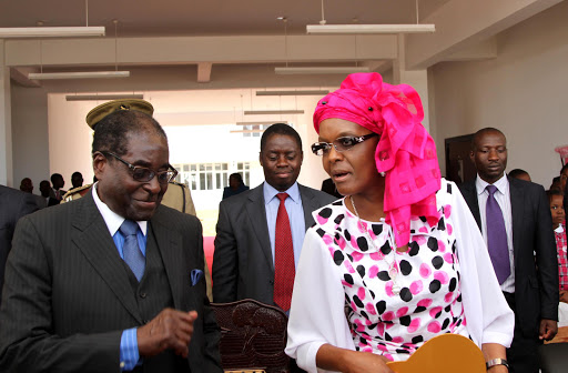 Former President Robert Mugabe and his wife Grace Mugabe.