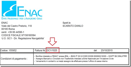 vecchia fattura droni