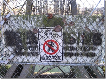 IMG_2501 Sign at Portland Traction Company Bridge in Gladstone, Oregon on February 20, 2010