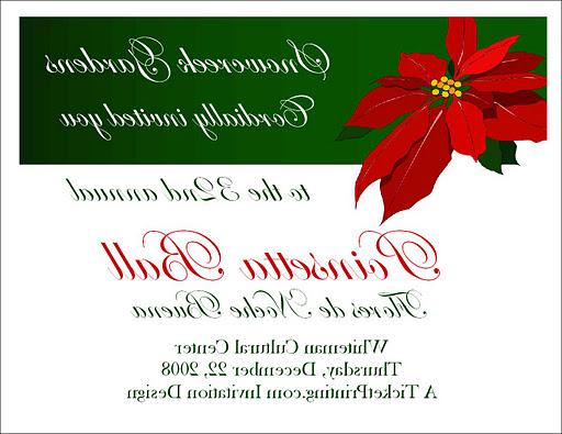 poinsettia wedding invitation