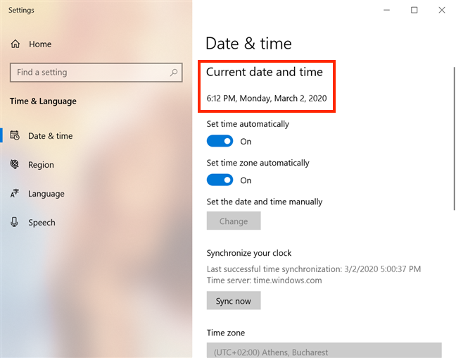 De datum- en tijdinstellingen in Windows 10